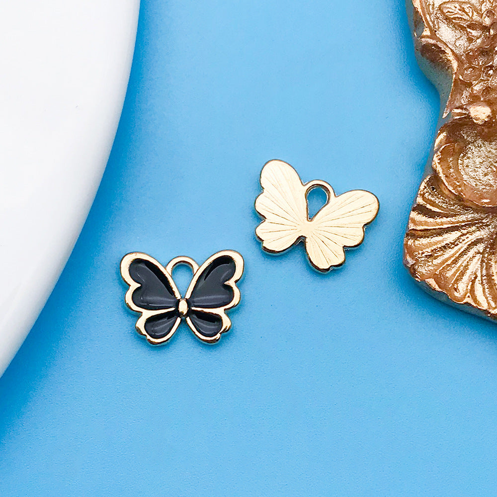 Wholesale Black Drip Oil Alloy Cartoon DIY Necklace, Bracelet, Pendant